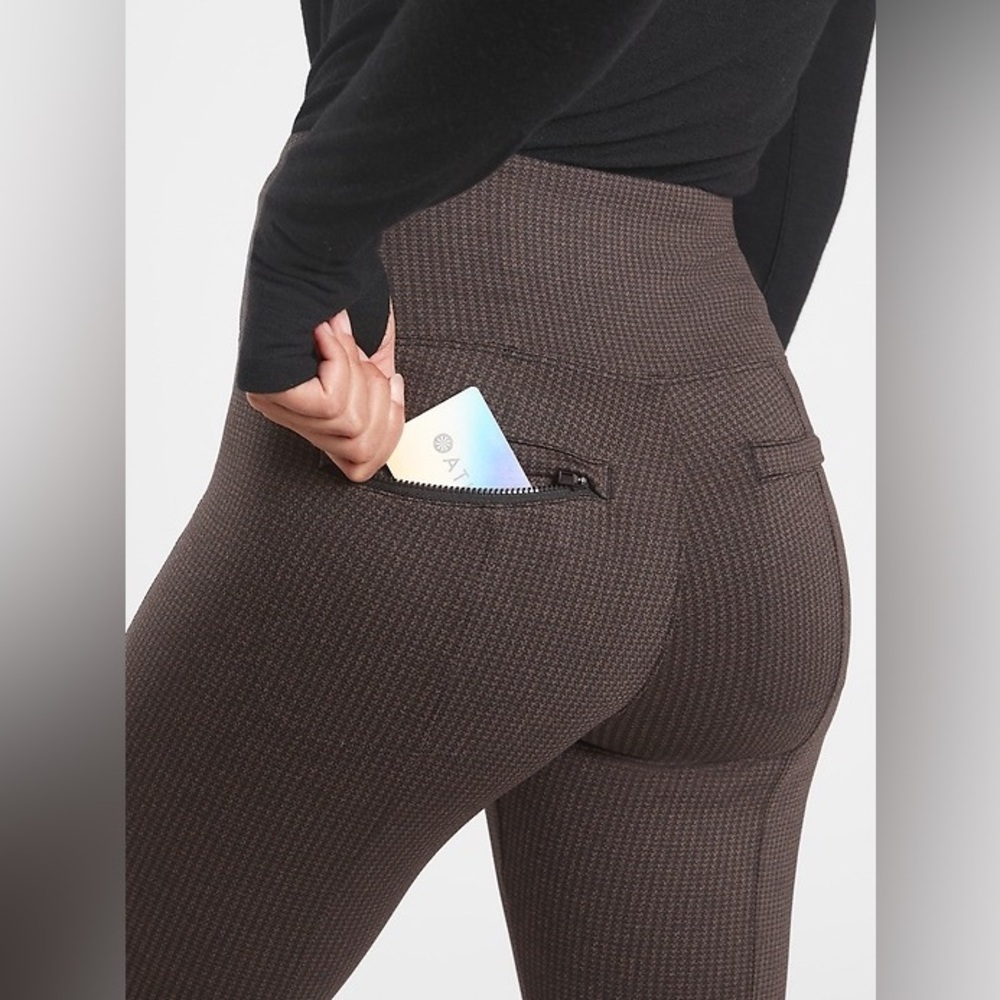 Athleta Brown Delancey Houndstooth Tight.‎